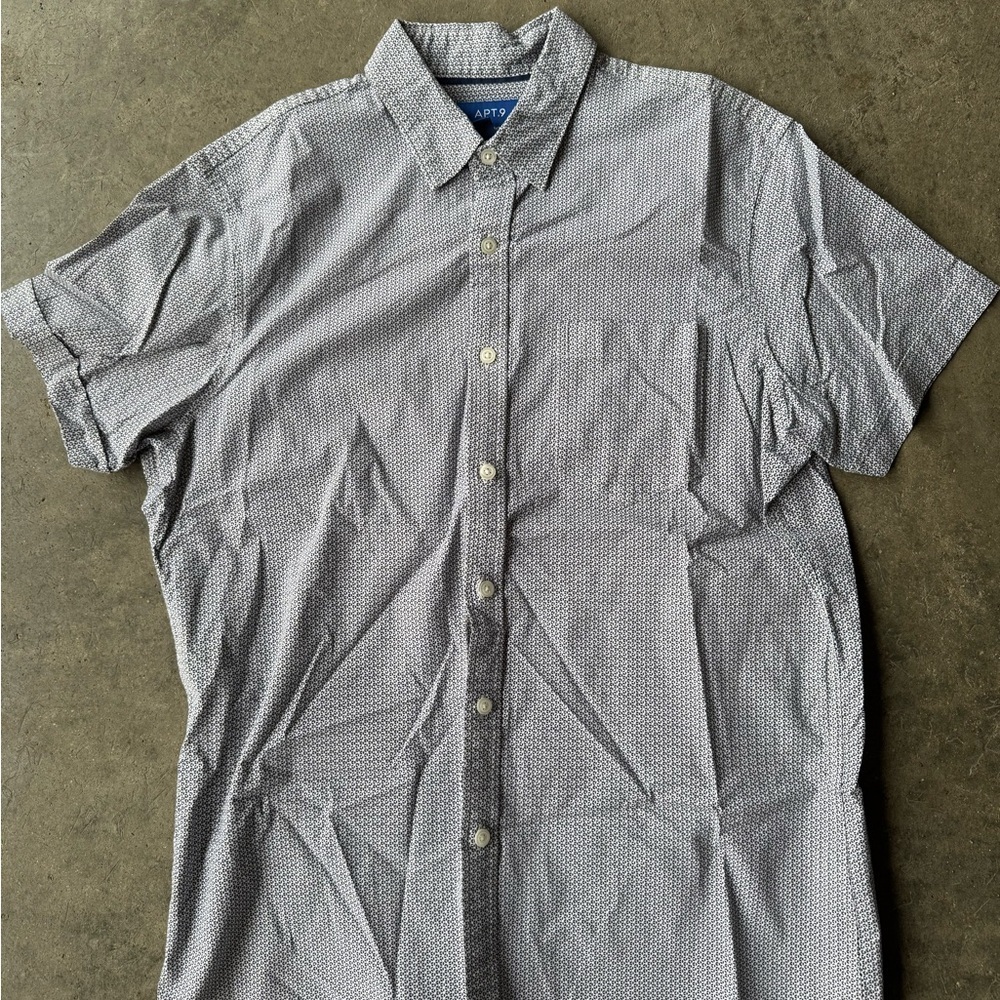 Apt. 9 Gray Casual Button Down Shirt